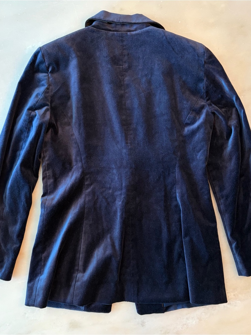 White House Black Market Velvet Blazer - Navy Blue - Picture 6 of 8
